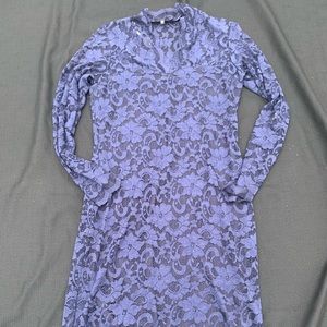 Navy Lace Fitted Dress